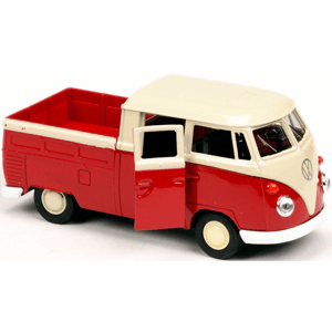 008805 Kovový model auta - Nex 1:34 - Volkswagen T1 Double Cabin Pick Up Červená