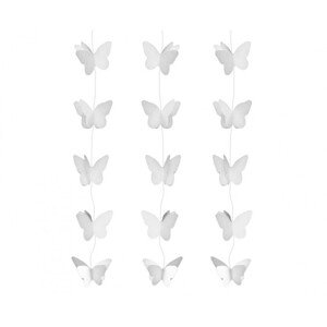 WM-DWMB Godan Girlanda - Motýlky - bílé (200cm)