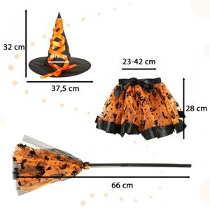 4431 Halloweenský kostým - Čarodějnice (3-6 let) Oranžová