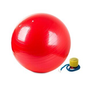 0038 DR Fitness míč s pumpou 65cm Červená