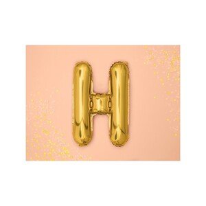 FB2M-H-019 Party Deco Fóliový balón - zlatý - písmeno, 35 cm H