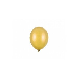 SB5M-019 Party Deco Eko mini metalické balony - 12cm, 10ks Zlatá