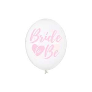 SB14C-205-099P-6 Party Deco Set balonků - "Bride to Be" - transparentní, 30cm (5ks) Růžová
