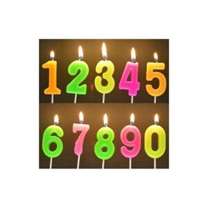 MB-12304 Neonová dortová svíčka - číslo 4,5cm - růžová 7