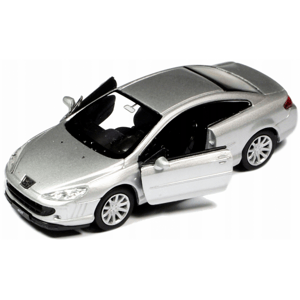 008805 Kovový model auta - Nex 1:34 - Coupé Peugeot 407 Stříbrná