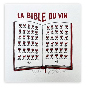 Jiří Slíva La bible du vin s paspartou: grafický list,Jiří Slíva La bible du vin s paspartou: grafický list