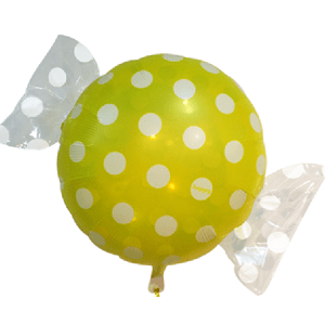 Balónek fóliový Bonbón žlutý 18"