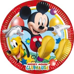 Mickey party  - Talířky papírové  23 cm 8ks