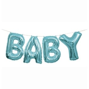 Balónkový nápis BABY modrý