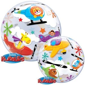Balónová bublina Qualatex – Létající zvířátka 56 cm