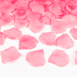 OKVĚTNÍ LÍSTKY RŮŽÍ  textilní sv.růžové 500ks