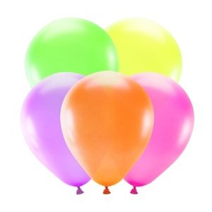 Balónky neonové 25 cm mix barev 5 ks