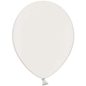 Balónky latexové metalické – 27 cm bílá 100 ks