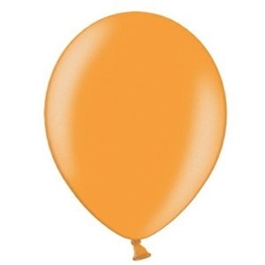 Balónky latexové metalické – 27 cm oranžová 100 ks