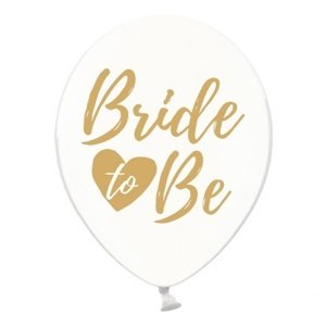 Balónky s potiskem krystalické "Bride to be" 30 cm 6 ks