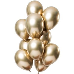 Balónky latexové zářivé zlaté 33 cm 12 ks