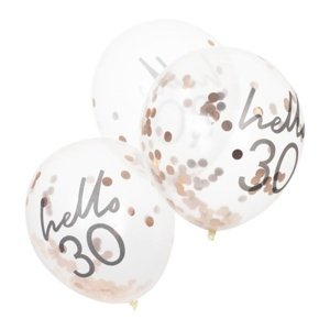 Balónky narozeninové s konfetami  Hello 30