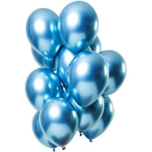 Balónky latexové zářivé modré 33 cm 12 ks