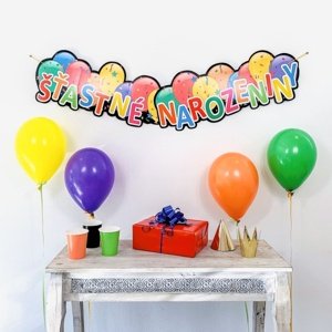 Girlanda Šťastné narozeniny Balónky