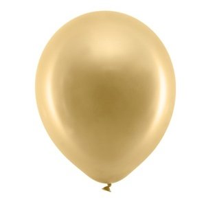 Balónky dekorační metalické 23 cm Rainbow zlaté 100 ks