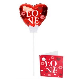 Balónek fóliový Minishape Srdce Love 15 cm