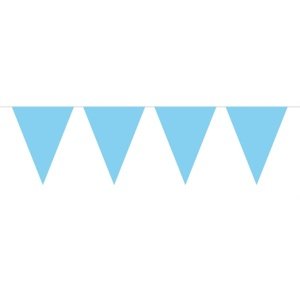 Girlanda vlaječková světle modrá 3 m