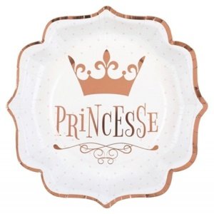 Princesse Rose Gold  - Talíře papírové 21cm 10ks