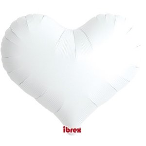 Balónek fóliový Srdce bílé 46 cm 5 ks