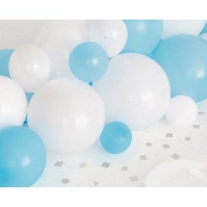 SADA balónků a konfet pro dekoraci stolu modrobílá