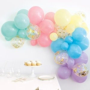 Sada balónků na balónkovou girlandu pastelově duhová 40 ks