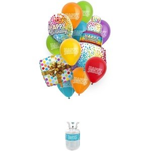 Helium s balónky – narozeninové Happy Birthday