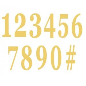 SET samolepicích číslic zlaté 14cm 12ks