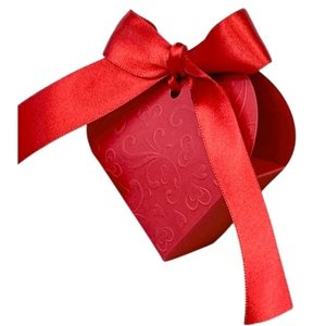 Krabička dárková Srdce červená 10 x 9,5 x 3,3 cm 4 ks