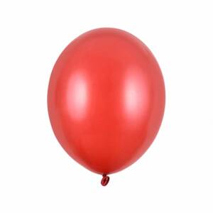 Balónky latexové metalické červené 27 cm 50 ks