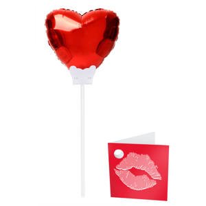 Balónek fóliový Mini Srdce červené 15 cm