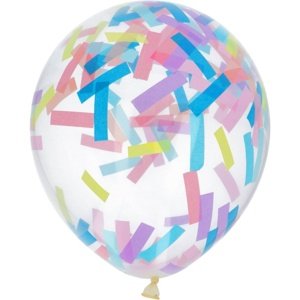 Balónky latexové s konfetami Candy Pastel 30 cm 4 ks