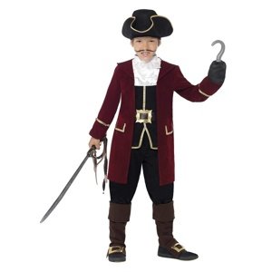 KOSTÝM dětský Kapitán piratů 4-6 let, 115-128 cm