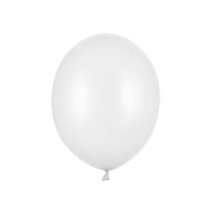 Balónky latexové metalické bílé 23 cm 100 ks