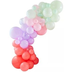 Girl Dino party dekorace – balónky pink 75 ks