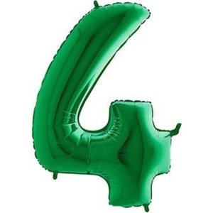Balónek fóliový číslice zelená 4 1 ks
