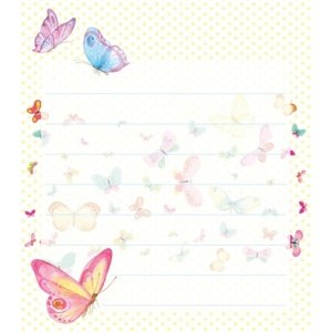 Samolepící papírky Motýlci 7 x 8 cm