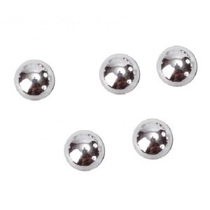 Perličky metalické stříbrné 7 mm 300 ks