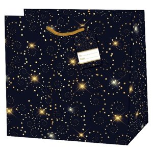 Taška dárková Piccolo Hvězdičkové spirálky 14,5 x 15 x 6,5 cm