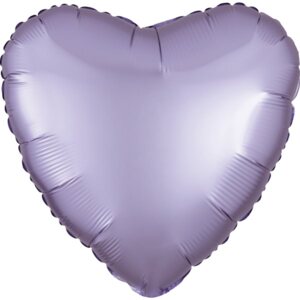 Balónek fóliový srdce saténové lila 43 cm