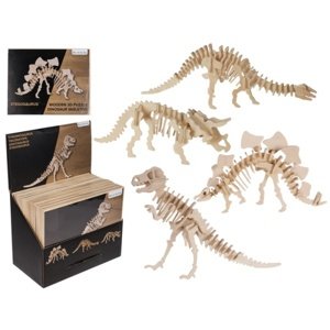 3D puzzle dřevěné Dinosaurus mix motivů 12 x 30 cm