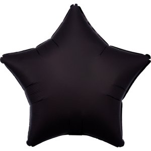 Balónek fóliový Hvězda saténová černá 48 cm
