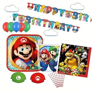 Super Mario - Party set s balónky ZDARMA - pro 8 osob