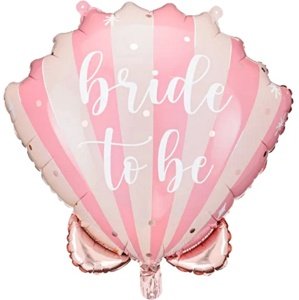 Balónek fóliový Mušle Bride to be 52 x 50 cm