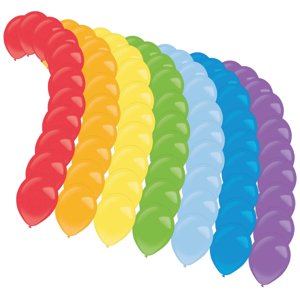 Set latexových balónků pro výrobu duhy 130 cm 77 ks