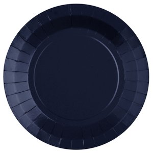 Talíře papírové tmavě modré 22,5 cm 10 ks